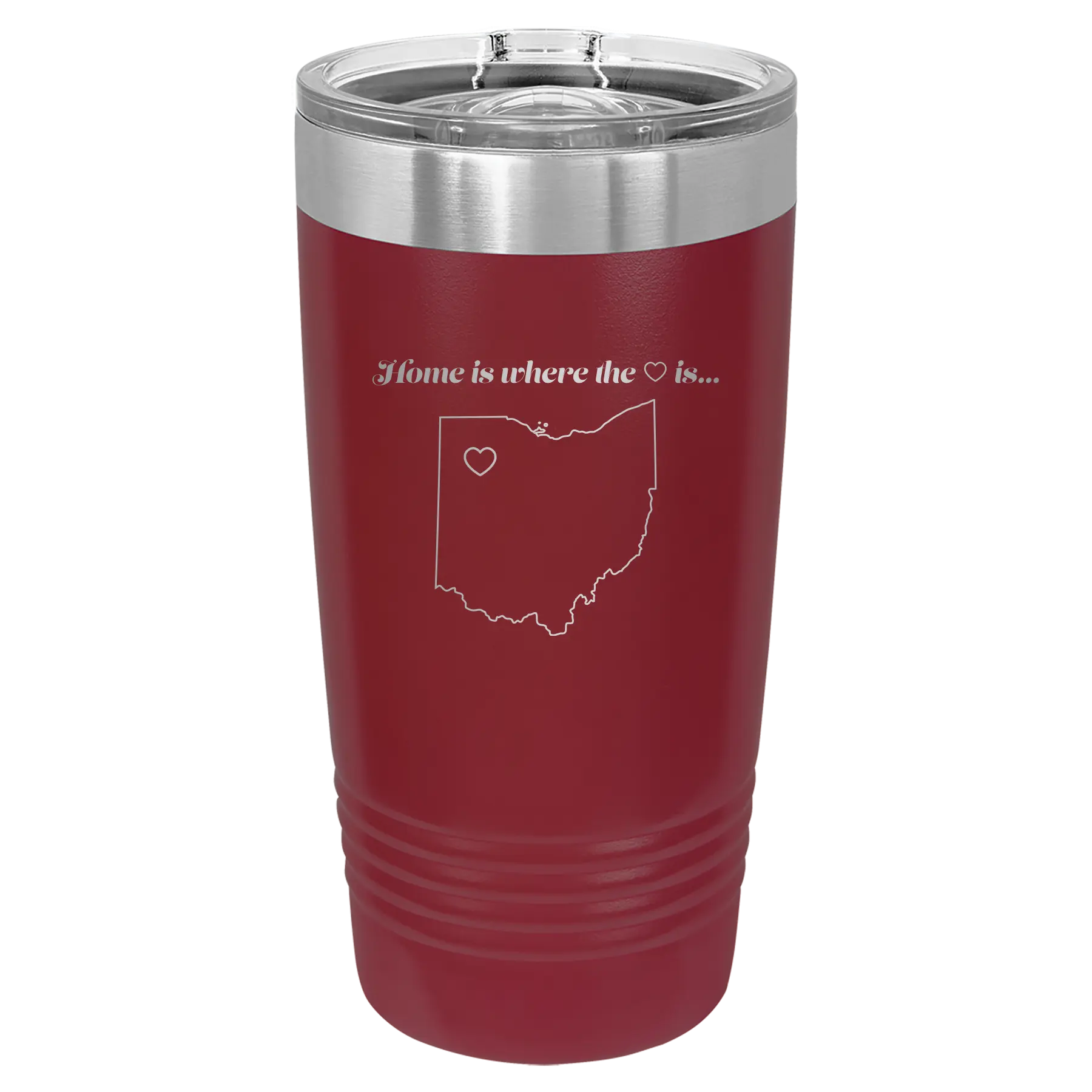 Ohio Heart 20 oz Tumbler | Maroon